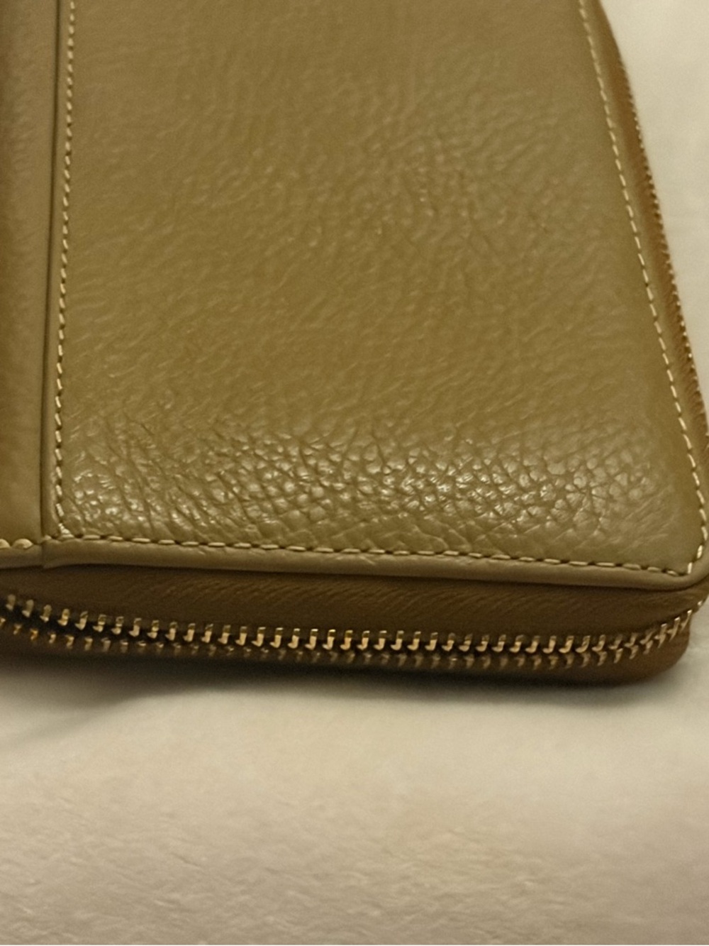Dooney & Bourke Pebble Grain Folded Zip Wristlet - tan - Picture 6 of 6